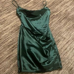 Lucy in the sky emerald green satin top